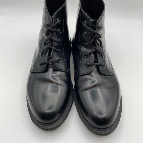Dr. Marten's Emmeline Smooth Leather Lace Up Ankle Boots Womens US 9 BLACK Shoes - Picture 11 of 16